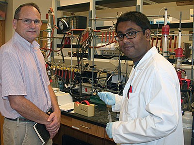 USU biochemists Lance Seefeldt and Sudipta Shaw