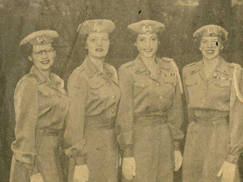 The Sponsor Corps at UAC in a photo from a news clipping.