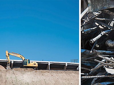 a photo illustration for construction on the USU campus