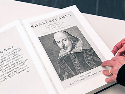 a page from a Shakepeare folio