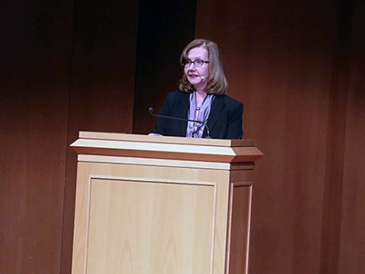 Ann Meier Baker from the National Endowment of the Arts speaks at USU