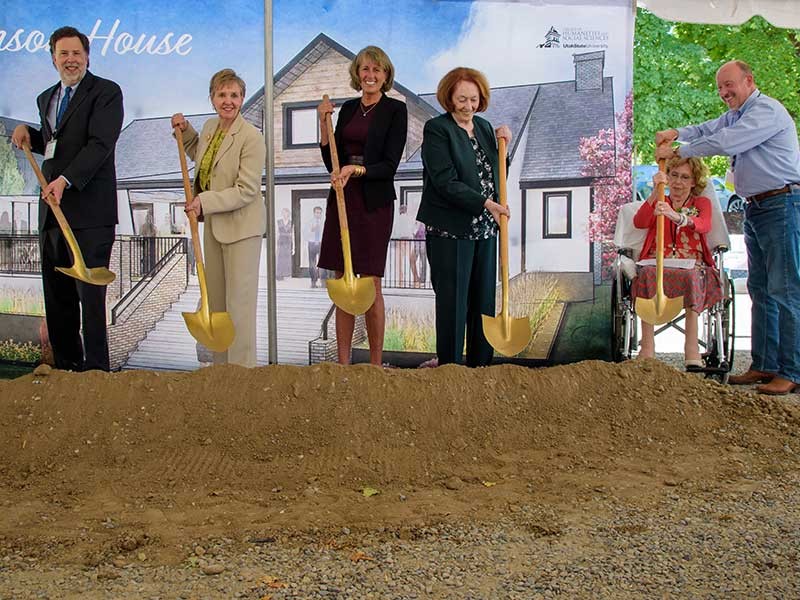 Joe Ward, Holly Daines; Carolyn Tanner Irish; Margaret Swenson Woodbury, and her son Jordan Woodbury