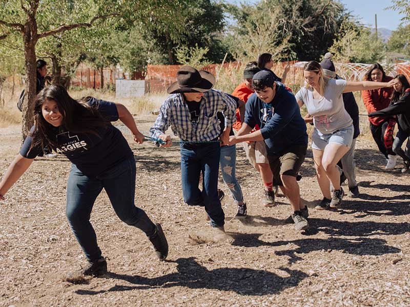 Uintah Basin students on Logan USU campus