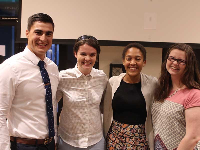 Reporters Bronson Teichert, Rachel Hager, Riana Gayle and Matilyn Mortensen