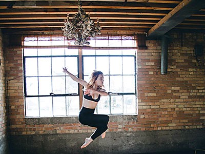 a dancer from the Utah State University Dance Company
