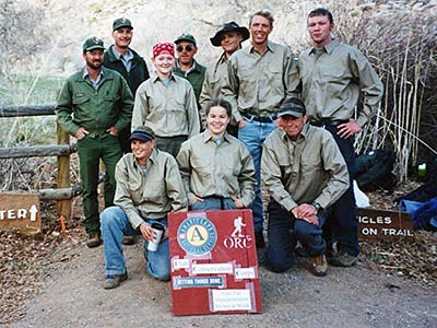 Utah Conservation Corps members from 2001