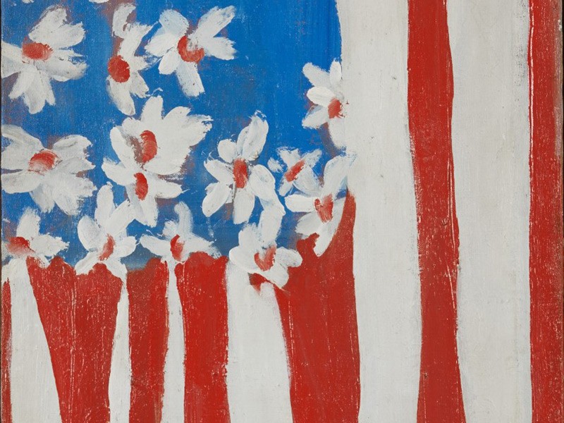 Wally Hedrick, Flower Flag, ca. 1954, oil on canvas
