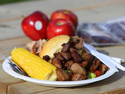 plate of BBQ food