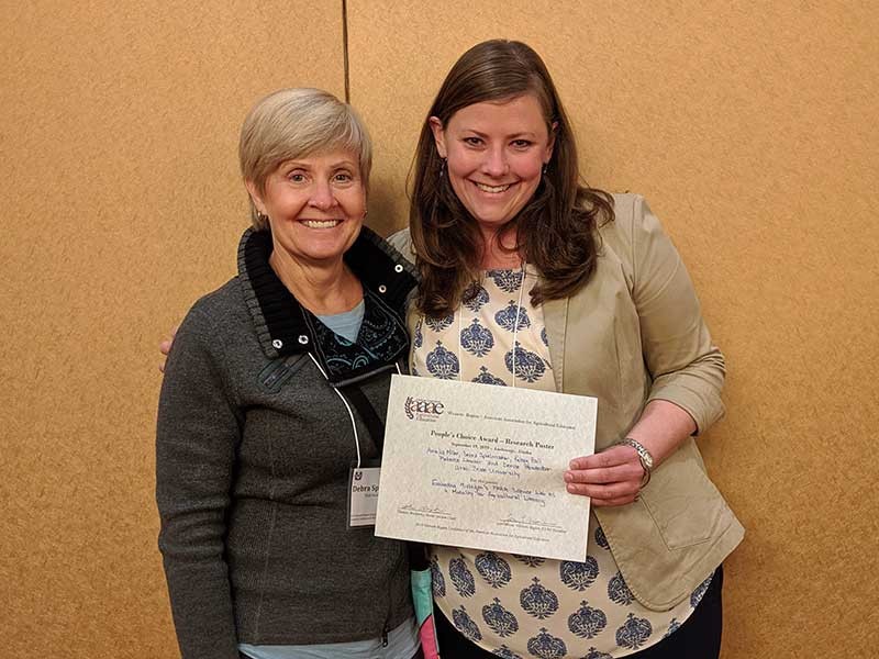 Professor Debra Spielmaker and recent USU graduate Amelia Miller