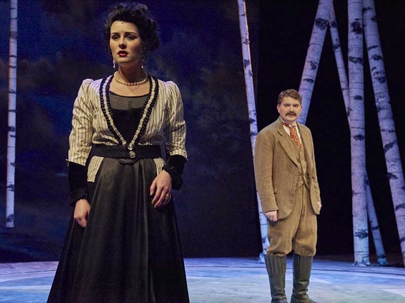 Actors Rebecca Swan as Anna and Dane Braddy as Levin