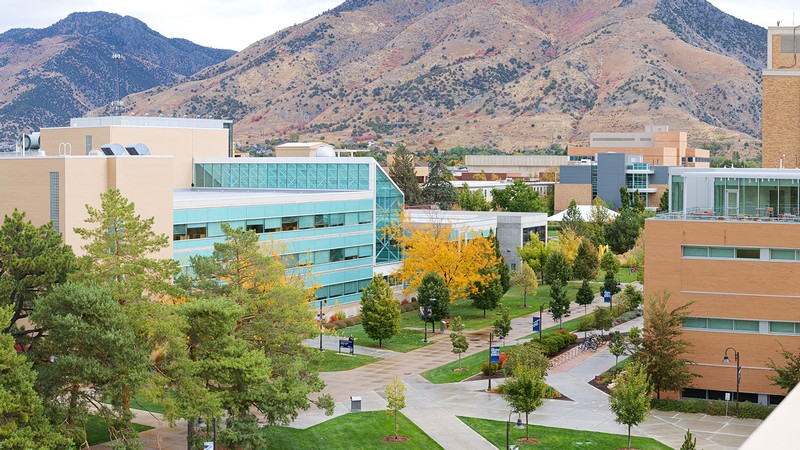 USU's campus in the fall.