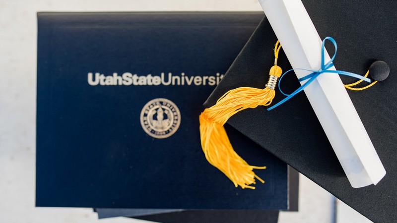 commencement cap and diploma.
