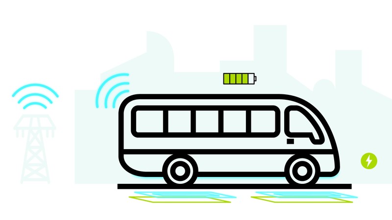 Illustration of an electric bus.