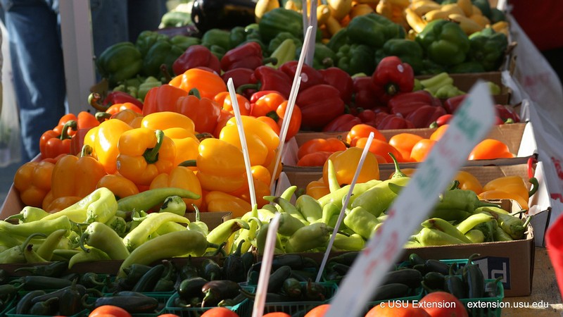 Produce at a farmer's market.