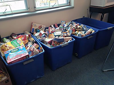 food donation collection baskets