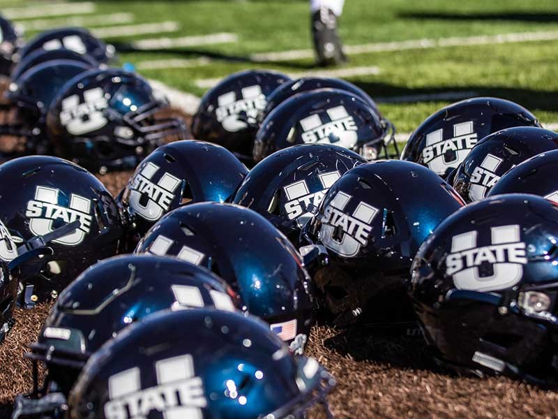 Aggie football helmets