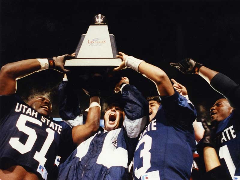 USU Football team at the 1993 Las Vegas Bowl.