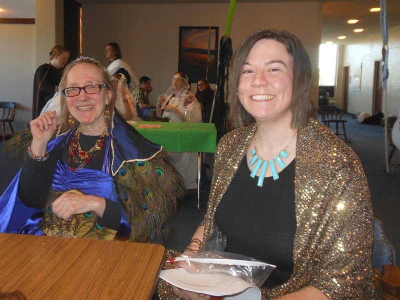 Classics Professor Frances Titchener with Alumna Teri Gee