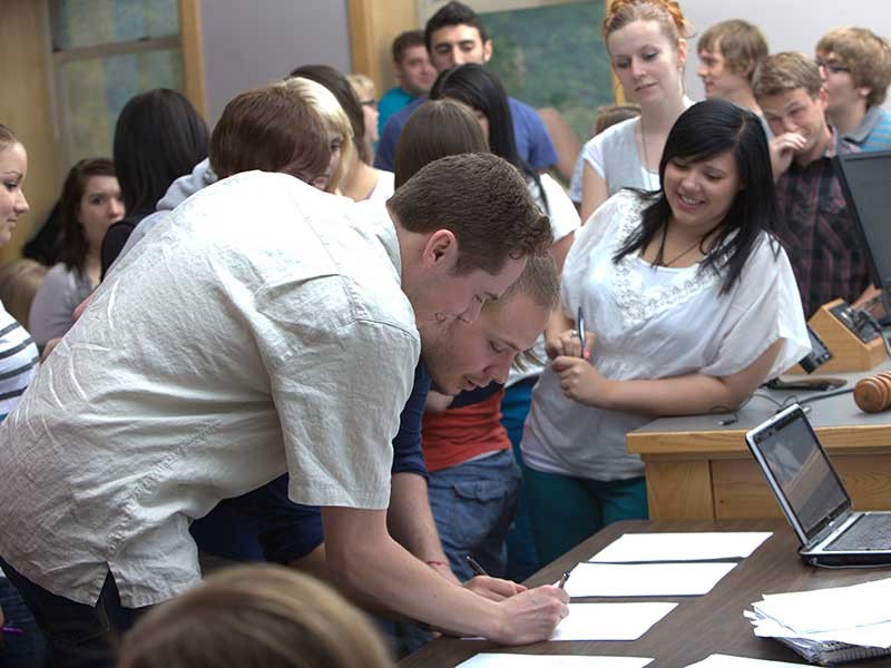 students in a classroom