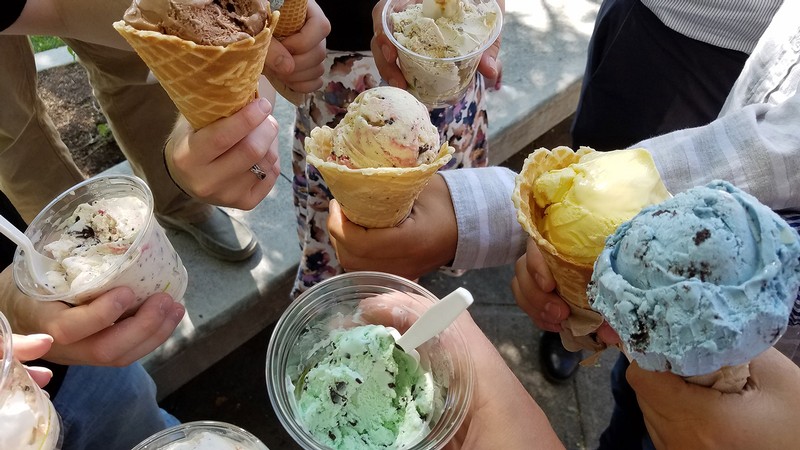 Aggie Ice Cream in cups.