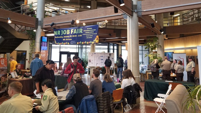 attendees gather at the QCNR job fair.