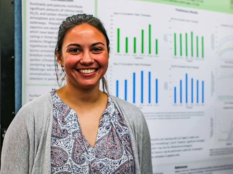 Katie Slebodnik studies fixing nitrogen in soils.