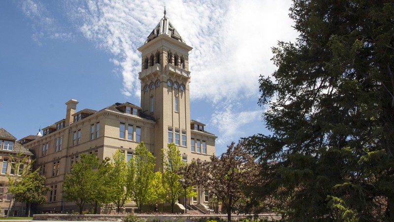 Old main in the summer.