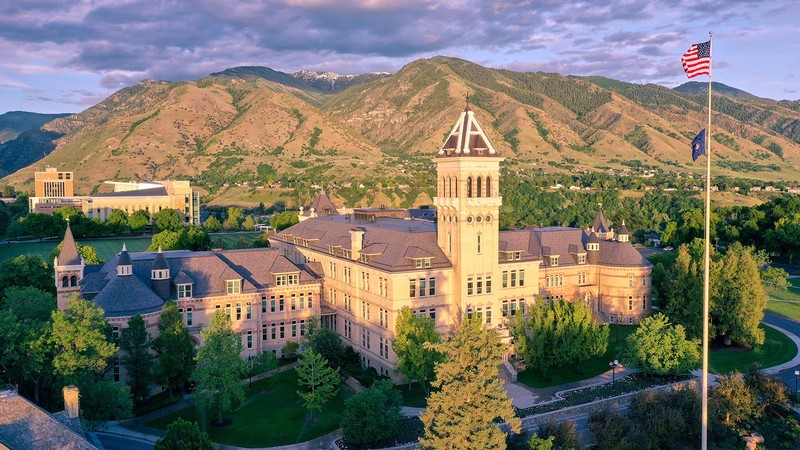 USU campus in spring.