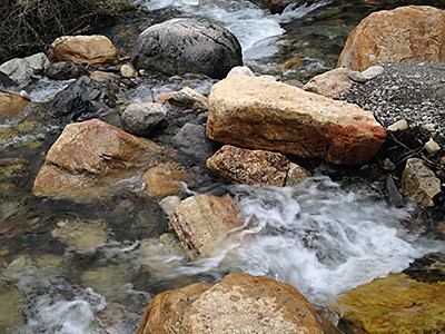 photograph of a mountain stream