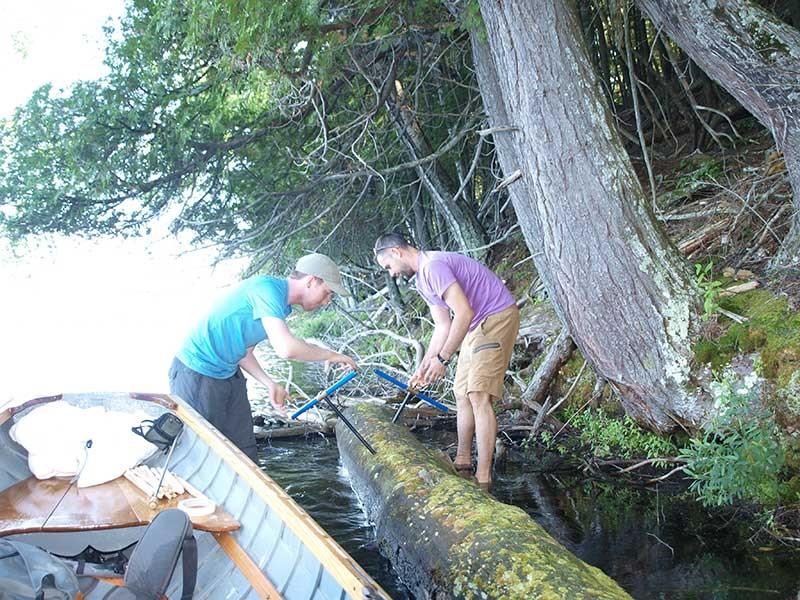 Climate scientist Steve Voelker with student research assistant Chris Ratcliff