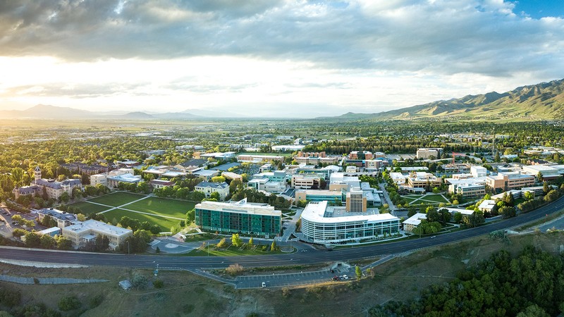 USU campus in the summer.