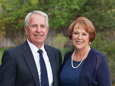 USU President Stan Albrecht and first lady Joyce Albrecht, homecoming 2016 Grand Marshals