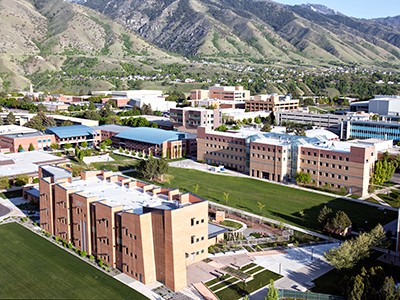 buildings on the USU campus from the Emma Eccles Jones College of Education and Human Services