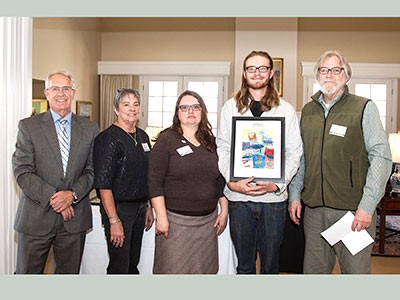 Campus Compact honoree James Wirth and guests