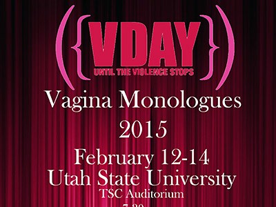 the Vagina Monologues poster from USU activities
