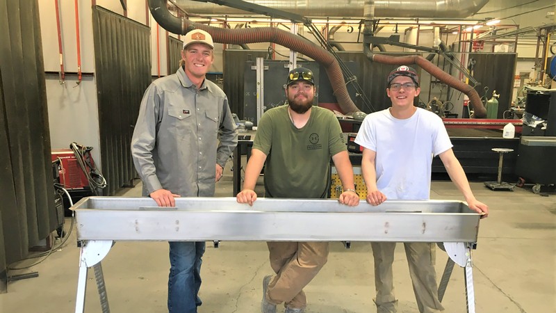 The 2021 USU Eastern welding fabrication team.
