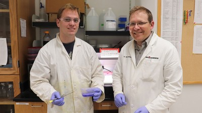 Biochemists in a lab.