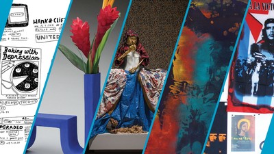 A collage of various artworks.