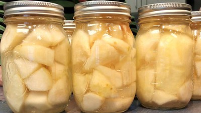 Canned peaches.