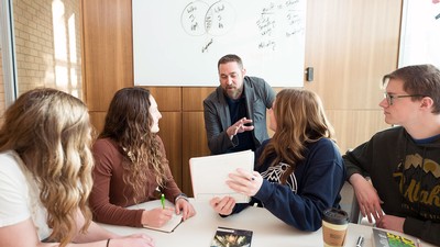 Clair Canfield teaching a class.
