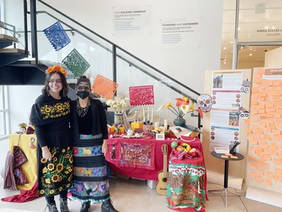 A public ofrenda for Day of the Dead in the NEHMA lobby.