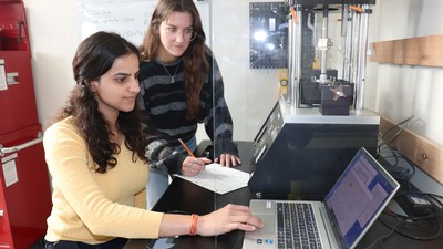 Geoscientists in a lab.