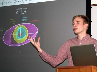 David Maughan gives physics talk