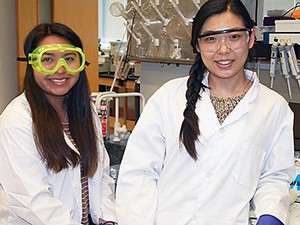 Chemists at lab bench