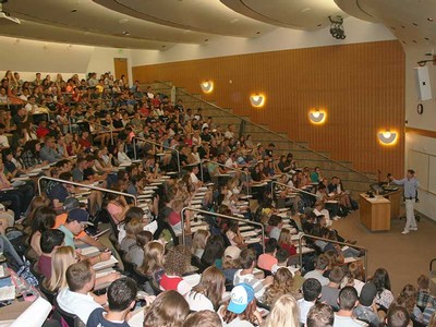 Professor Scott Ensign teaches class