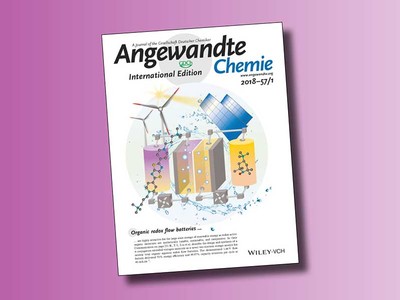 Cover of chemistry journal ‘Angewandte Chemie’
