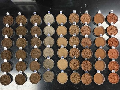 Soil samples in USU lab