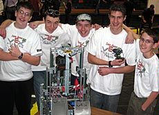 San Juan 4-H robotics team and robot