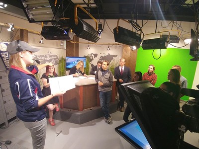 Broadcast students who work with Journalism and Communication’s TV channel, A-TV