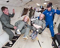 USU GAS team in microgravity